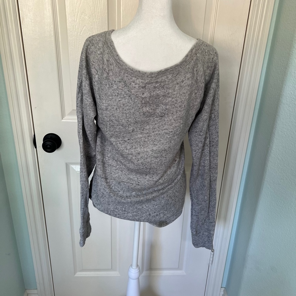 Express Gray Cheetah Print Sequined Sweatshirt M - Picture 3 of 4
